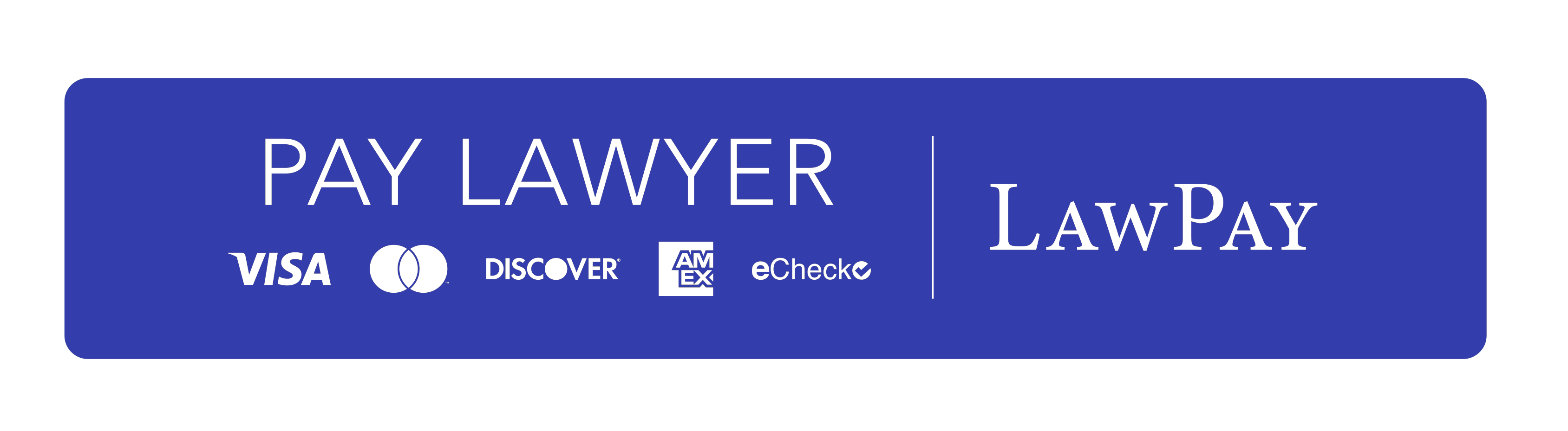 Pay Lawyer, Visa, Discover, American Express, eCheck. Law Pay